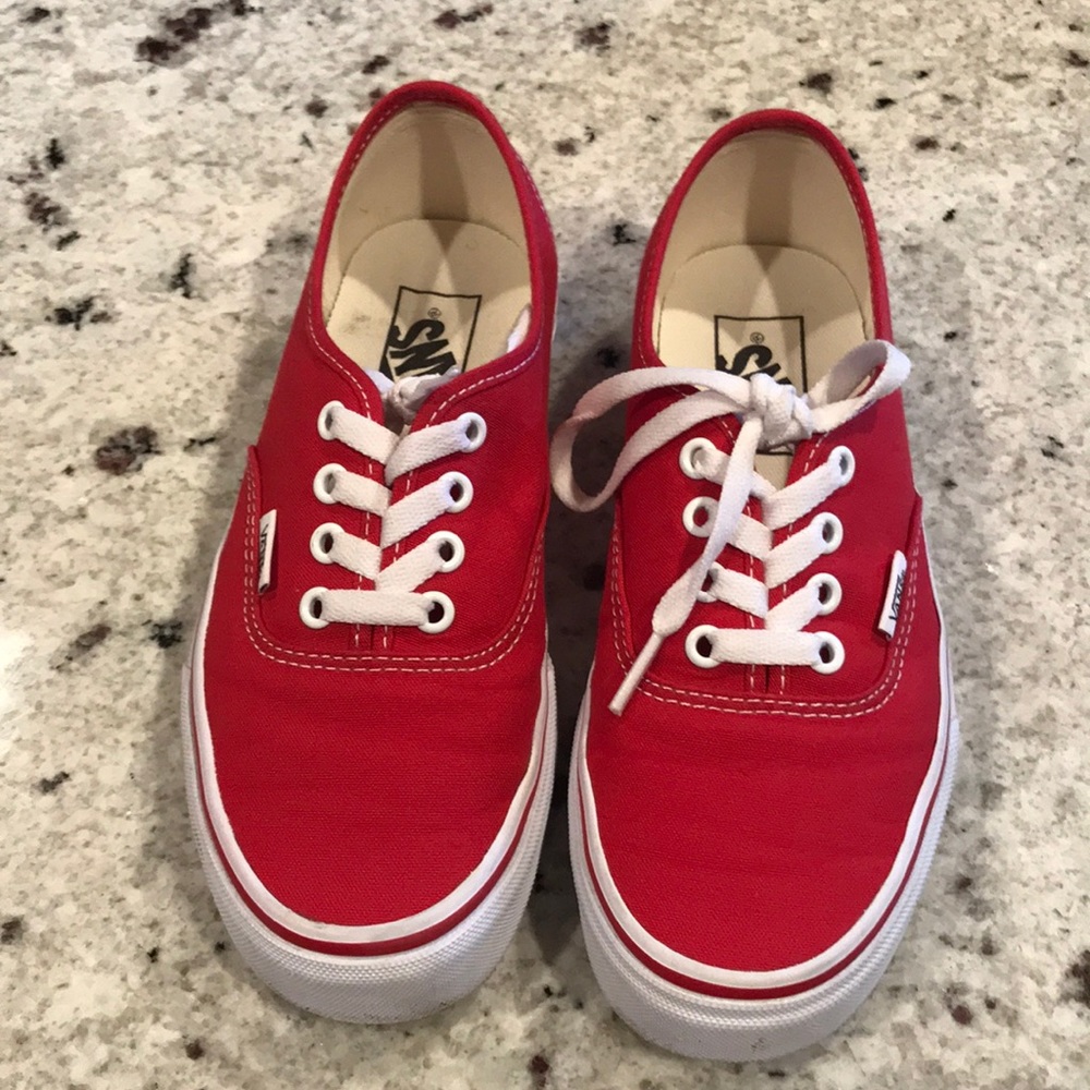 Vans red sneakers